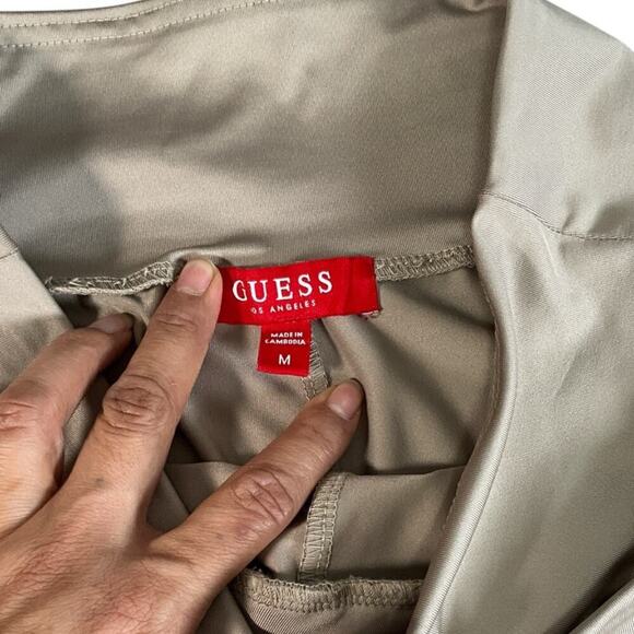 GUESS Biker Shorts M Dark Tan No Show Shorts Thick Band at Waist Thick Material - Picture 3 of 8